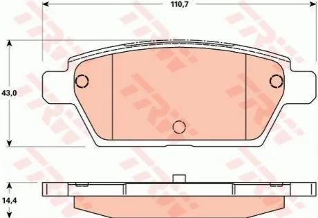 Гальмівні колодки, дискові TRW GDB3517