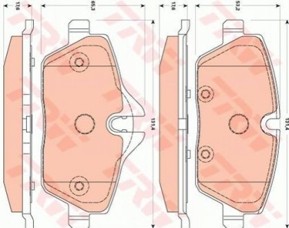 Гальмівні колодки, дискові TRW GDB1870