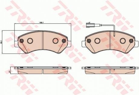 Гальмівні колодки, дискові TRW GDB2069