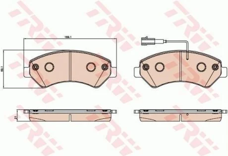 Гальмівні колодки, дискові TRW GDB2069