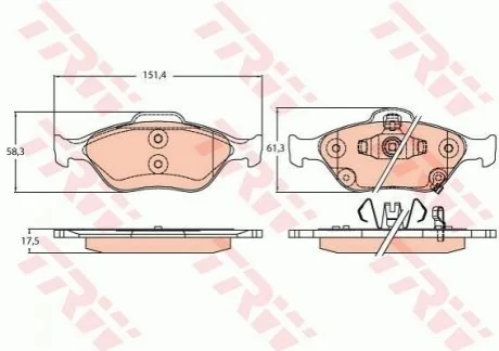 Гальмівні колодки, дискові TRW GDB3625