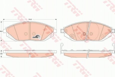 Гальмівні колодки, дискові TRW GDB4606