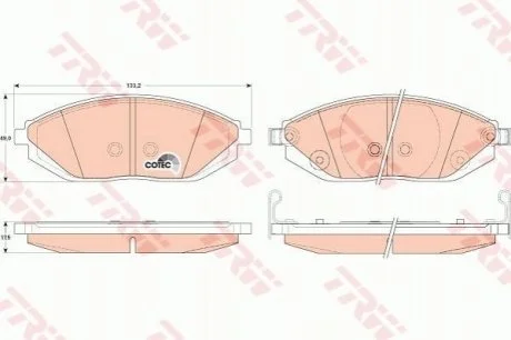 Гальмівні колодки, дискові TRW GDB4606