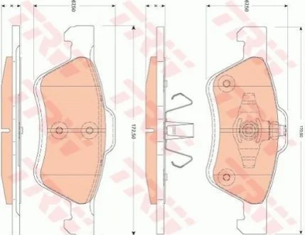 Гальмівні колодки, дискові TRW GDB1752
