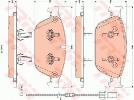 Гальмівні колодки, дискові TRW GDB1884