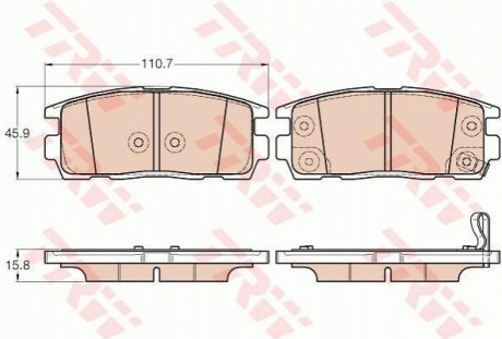 Гальмівні колодки, дискові TRW GDB3566