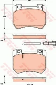 Гальмівні колодки, дискові TRW GDB1904