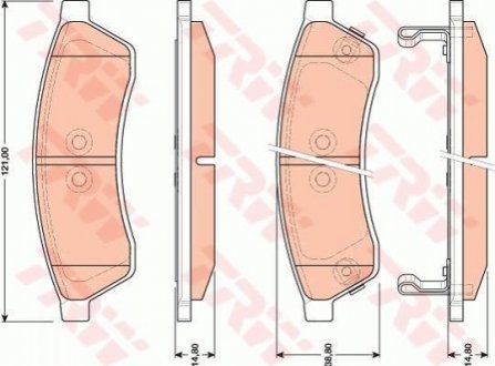 Гальмівні колодки, дискові TRW GDB4172