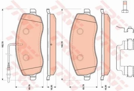 Гальмівні колодки, дискові TRW GDB1820