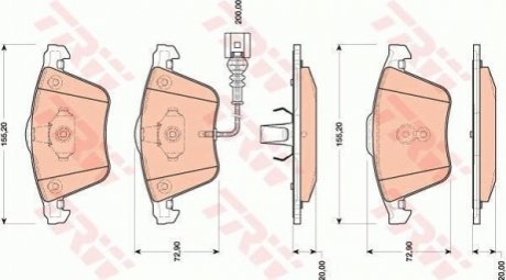 Гальмівні колодки, дискові TRW GDB1809