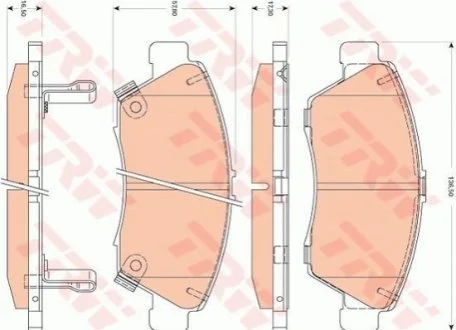 Гальмівні колодки, дискові TRW GDB3478
