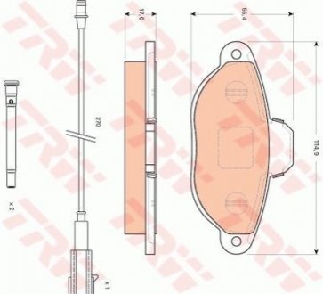 Гальмівні колодки, дискові TRW GDB1745