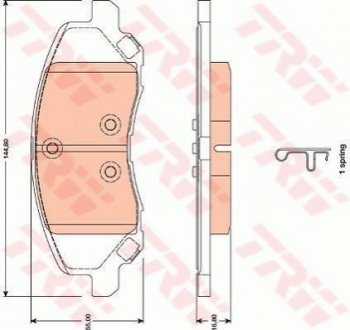 Гальмівні колодки, дискові TRW GDB4141