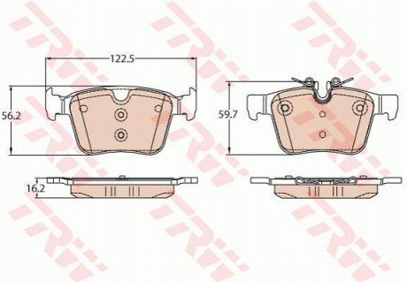 Гальмівні колодки, дискові TRW GDB2110