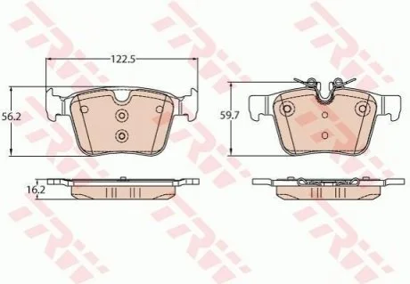 Гальмівні колодки, дискові TRW GDB2110