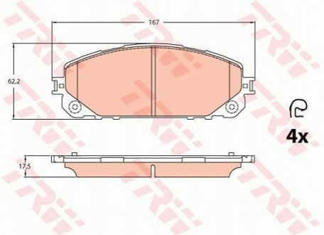 Гальмівні колодки, дискові TRW GDB2094