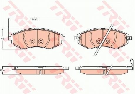 Гальмівні колодки, дискові TRW GDB3634