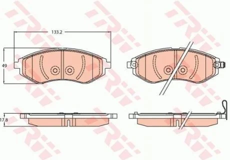 Гальмівні колодки, дискові TRW GDB3634