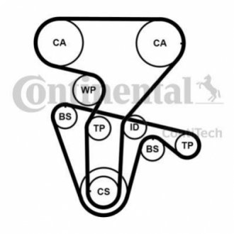 Набір ГРМ, пас+ролик+помпа CONTITECH CT877WP3PRO