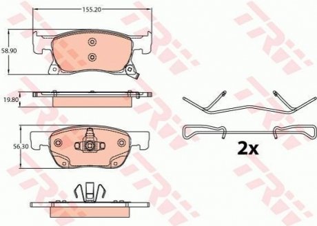 Гальмівні колодки, дискові TRW GDB2138