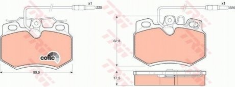 Гальмівні колодки, дискові TRW GDB808