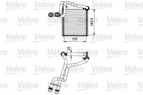 Радіатор пічки VOLKSWAGEN VALEO 811536