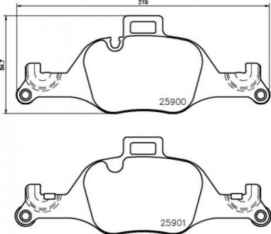 Колодки гальмівні, дискові BREMBO P06107