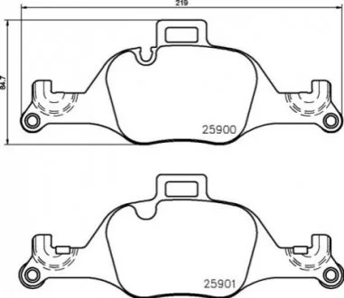 Колодки гальмівні, дискові BREMBO P06107
