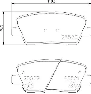 Klocki ham. STINGER tyі.. BREMBO P30104 (фото 1)