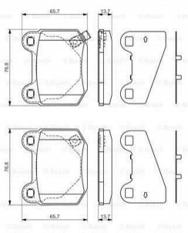 Гальмівні колодки, дискові BOSCH 0986494229