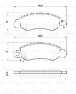 Гальмівні колодки, дискові BOSCH 0986424804