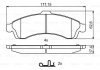 Гальмівні колодки, дискові BOSCH 0986494854 (фото 1)