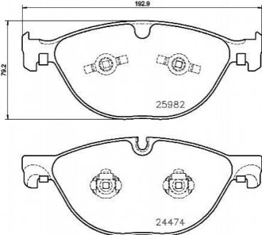 Колодки гальмівні JAGUAR F BREMBO P36029