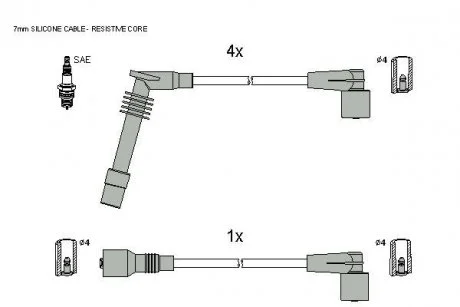 Провода зажигания Starline STARLINE ZK7562