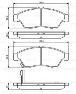 Гальмівні колодки, дискові BOSCH 0986494238