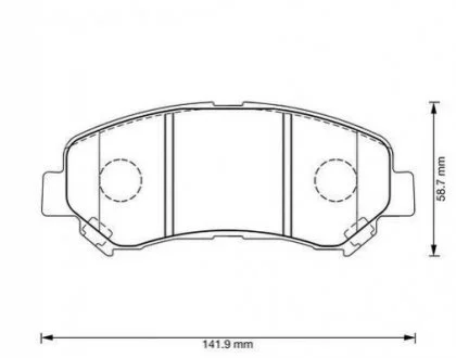 Гальмівні колодки пер. X-Trail/Qashqai 07- JURID 573379J