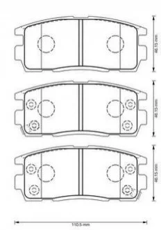 Гальмівні колодки зад. Captiva 06- (Mando) JURID 573386J