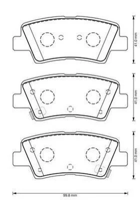 Гальмівні колодки зад. Elantra/i20/Tucson/Sportage 15-/Ceed/i30 12- (Akebono) JURID 573369J (фото 1)