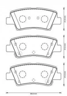 Гальмівні колодки зад. Elantra/i20/Tucson/Sportage 15-/Ceed/i30 12- (Akebono) JURID 573369J