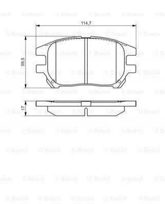Дисковые тормозные колодки BOSCH 0986495140 (фото 1)