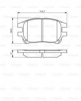 Дисковые тормозные колодки BOSCH 0986495140