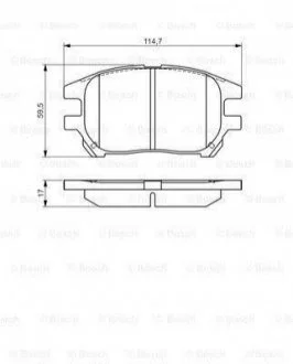 Гальмівні колодки дискові Lexus RX300 U1 2001-2003 F BOSCH 0986495140