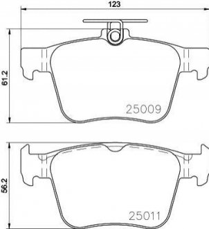 Дисковые тормозные колодки HELLA 8DB355020261