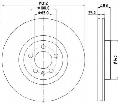 Tarcza ham. malow. prz. VW HELLA 8DD355132011