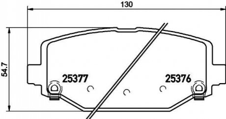 Дисковые тормозные колодки HELLA 8DB355020311