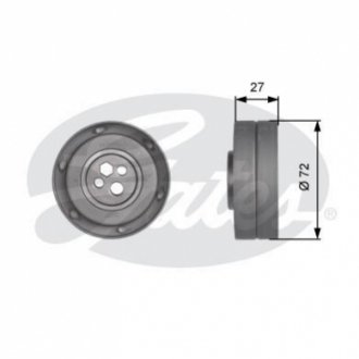 Натяжний ролик, ремінь ГРМ GATES T41217