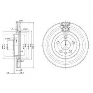 Гальмівні(тормозні) диски DELPHI BG2844