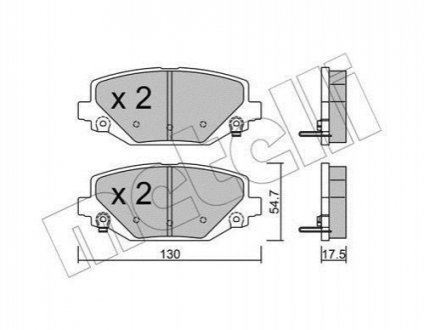 Гальмівні колодки дискові METELLI 2209470