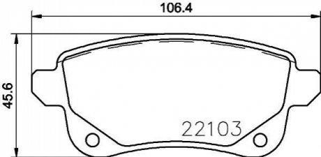 Гальмівні колодки (набір) BREMBO P68064