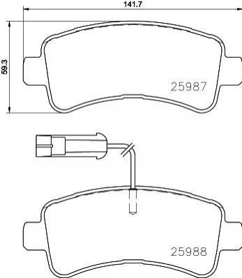 Гальмівні колодки (набір) BREMBO P61130 (фото 1)